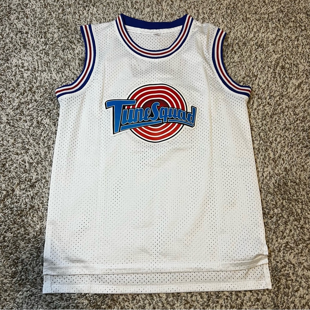 Tune Squad Lola White Basketball Jersey Sz M